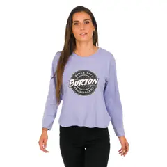 BURTON - Polera M/L Mujer Retro I Lila