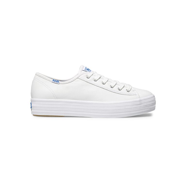 Zapatilla Cuero Blanca Mujer Triple Kick