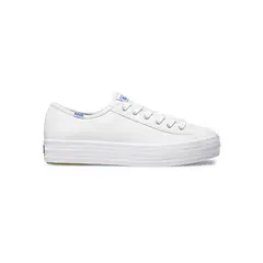 KEDS - Zapatilla Cuero Blanca Mujer Triple Kick