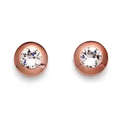 OLIVER WEBER - Pendientes Diamond rosado cristal
