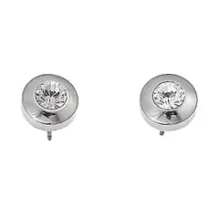 OLIVER WEBER - Pendientes Diamond rodio cristal