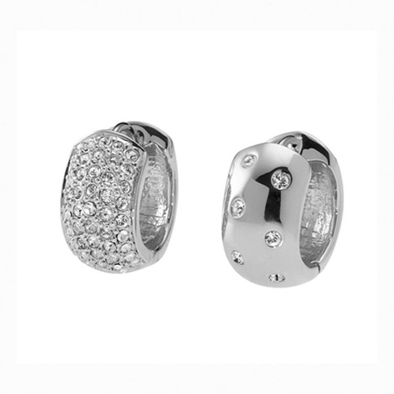 OLIVER WEBER - Pendientes Double small rhod cristal