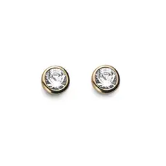 OLIVER WEBER - Pendientes Dot dorado cristal