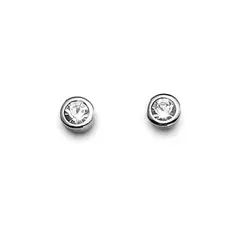 OLIVER WEBER - Pendientes Dot rodio cristal