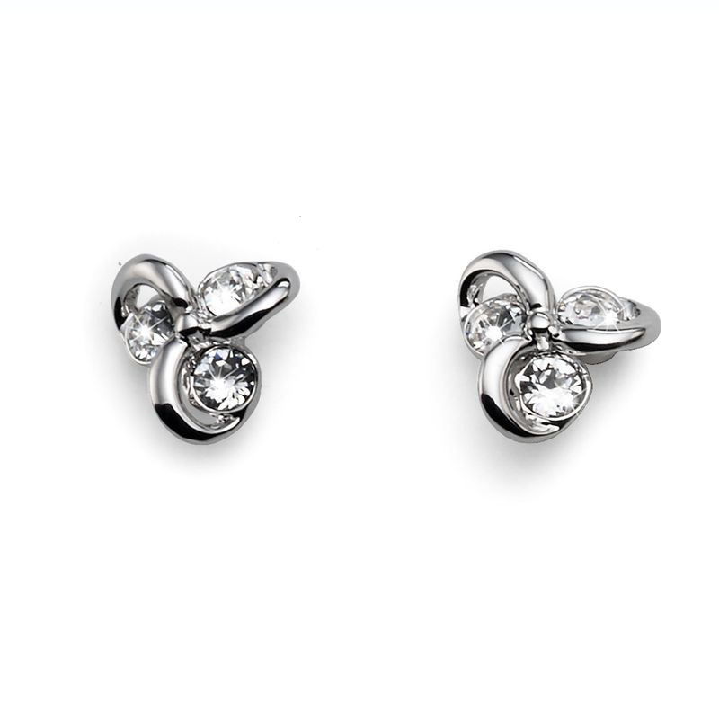 OLIVER WEBER - Pendientes Compo rodio cristal