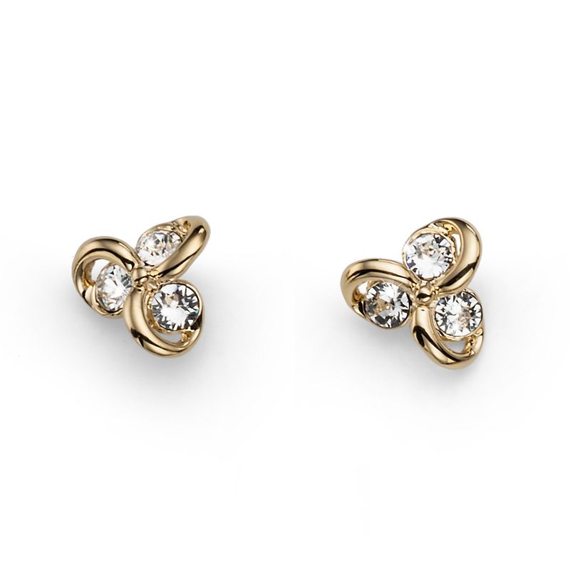 OLIVER WEBER - Pendientes Compo dorado cristal.-