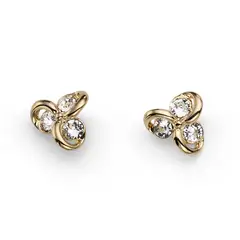 OLIVER WEBER - Pendientes Compo dorado cristal.-