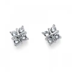 OLIVER WEBER - Pendientes Digi Rodio Cristal plateado