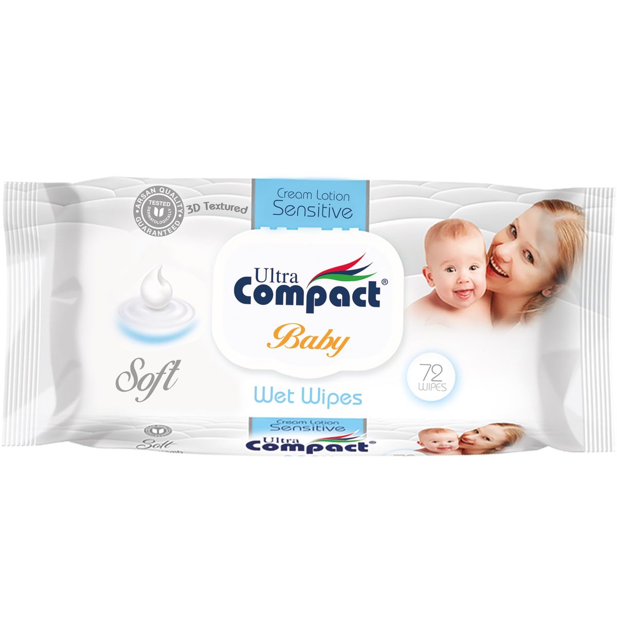 ULTRA COMPACT - Toallitas Bebé loción crema para piel sensible Caja x 12