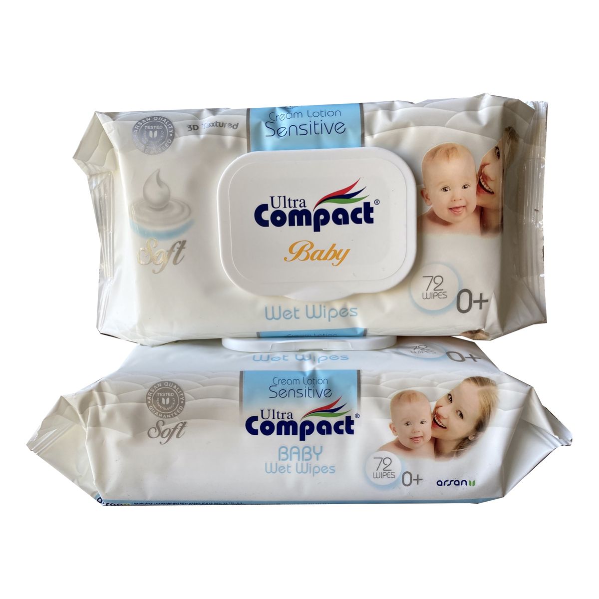 ULTRA COMPACT - Toallitas Bebé loción crema para piel sensible Caja x 12