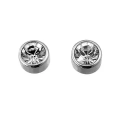 OLIVER WEBER - Pendientes Single rodio cristal