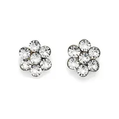 OLIVER WEBER - Pendientes Flower dorado cristal.-