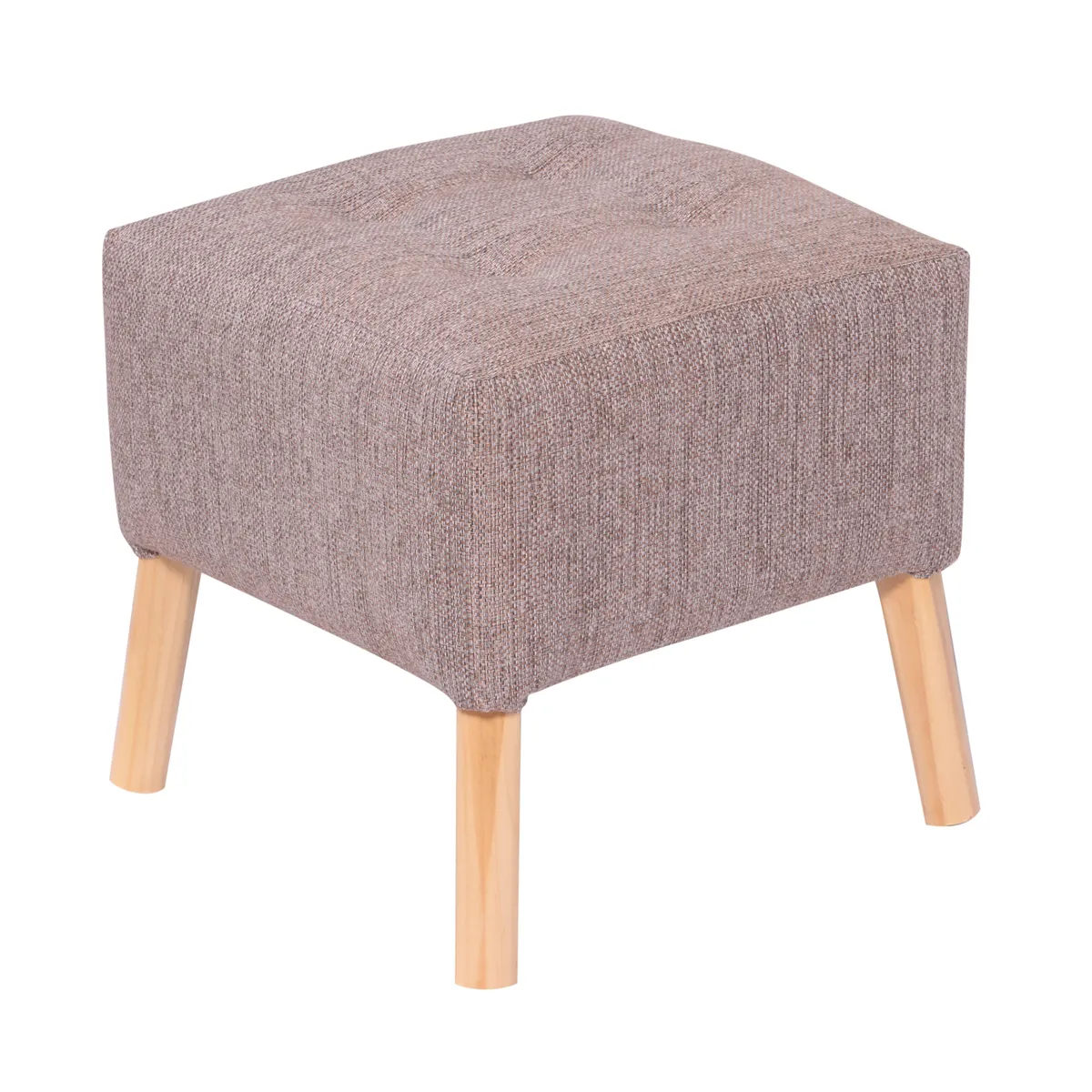 GENERICO - Pouf Alemania Gris Beige Omega 42x42x43 cm Máxima Design