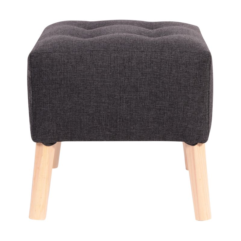 GENERICO - Pouf Alemania Gris Negro Omega 42x42x43 cm Máxima Design