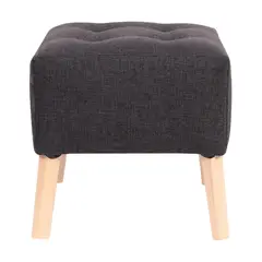 GENERICO - Pouf Alemania Gris Negro Omega 42x42x43 cm Máxima Design