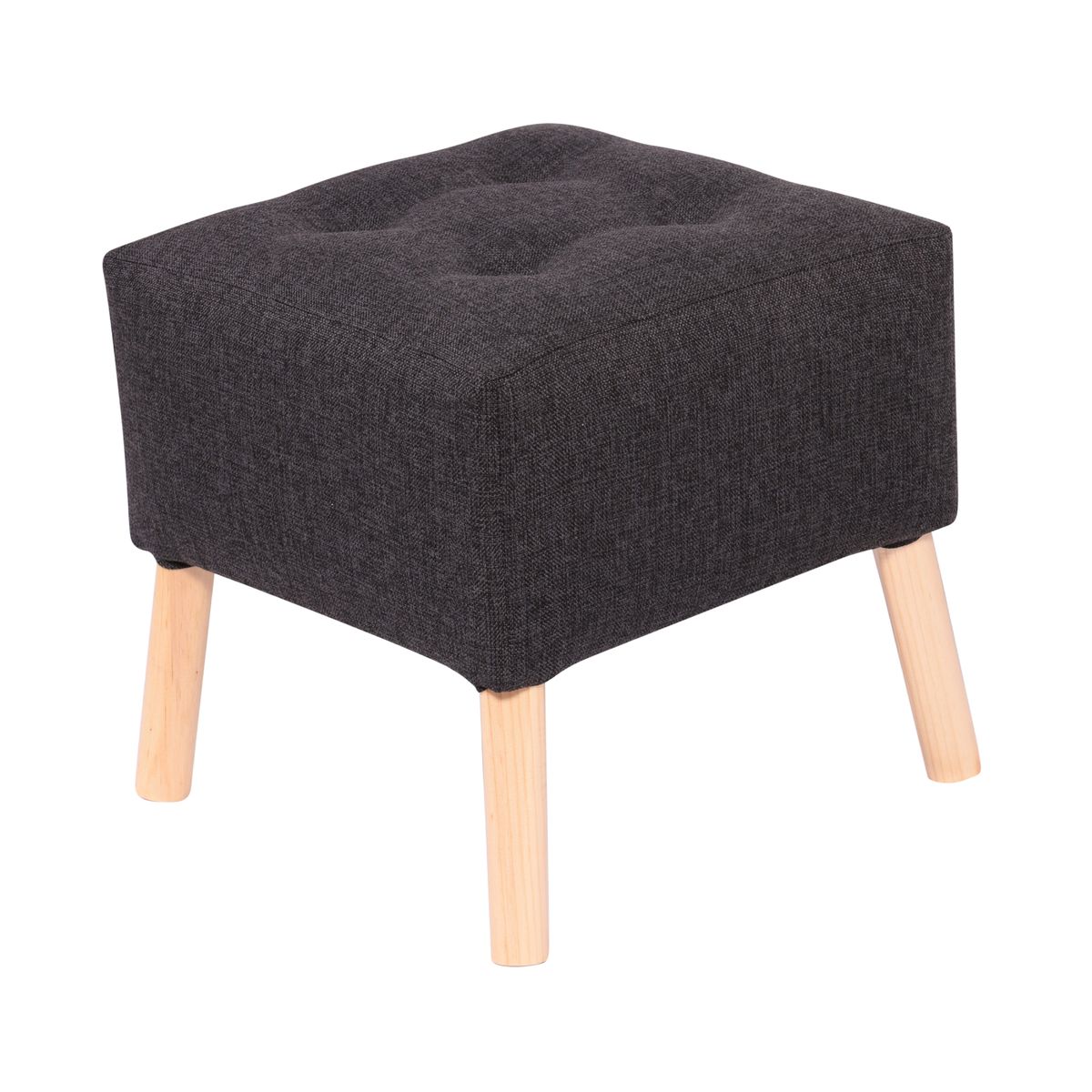 GENERICO - Pouf Alemania Gris Negro Omega 42x42x43 cm Máxima Design