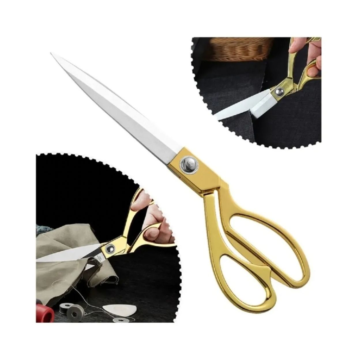 GENERICO - Tijera De Sastre 26cms Afilada Buen Corte Tela Para Tela