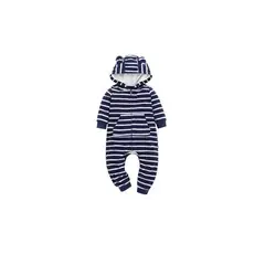 ANGO - Enterito Micropolar Rayado Azul Marino