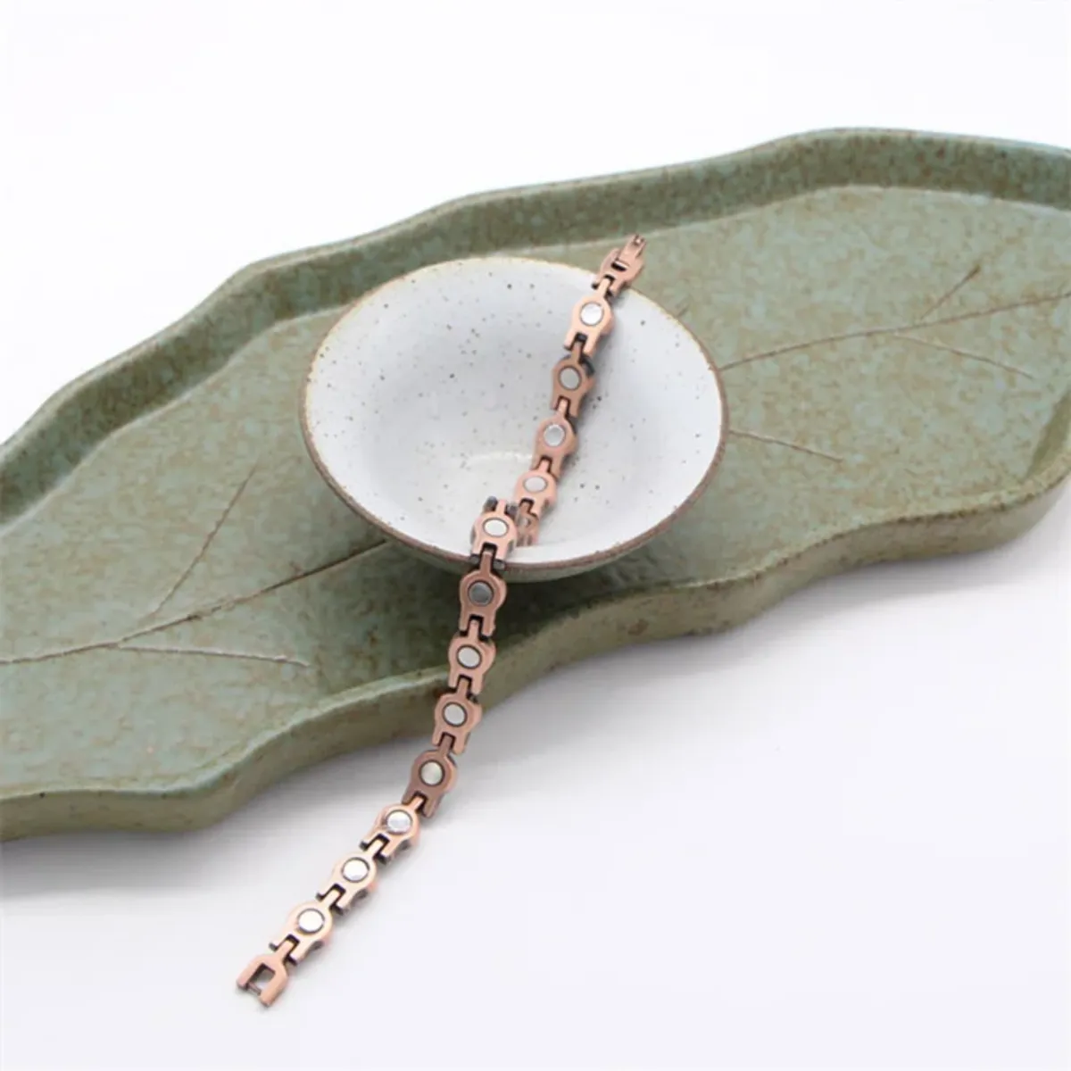 GENERICO - Pulsera terapia magnetica cobre mujer cristal calidad