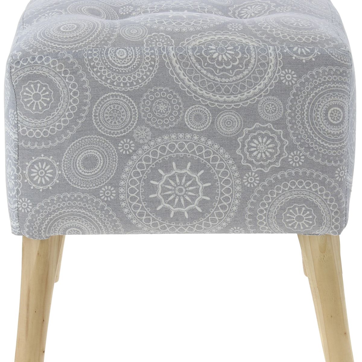 GENERICO - Pouf Alemania Mándala Gris 42x42x43 cm Máxima Design