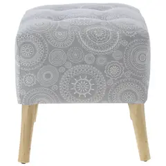 GENERICO - Pouf Alemania Mándala Gris 42x42x43 cm Máxima Design