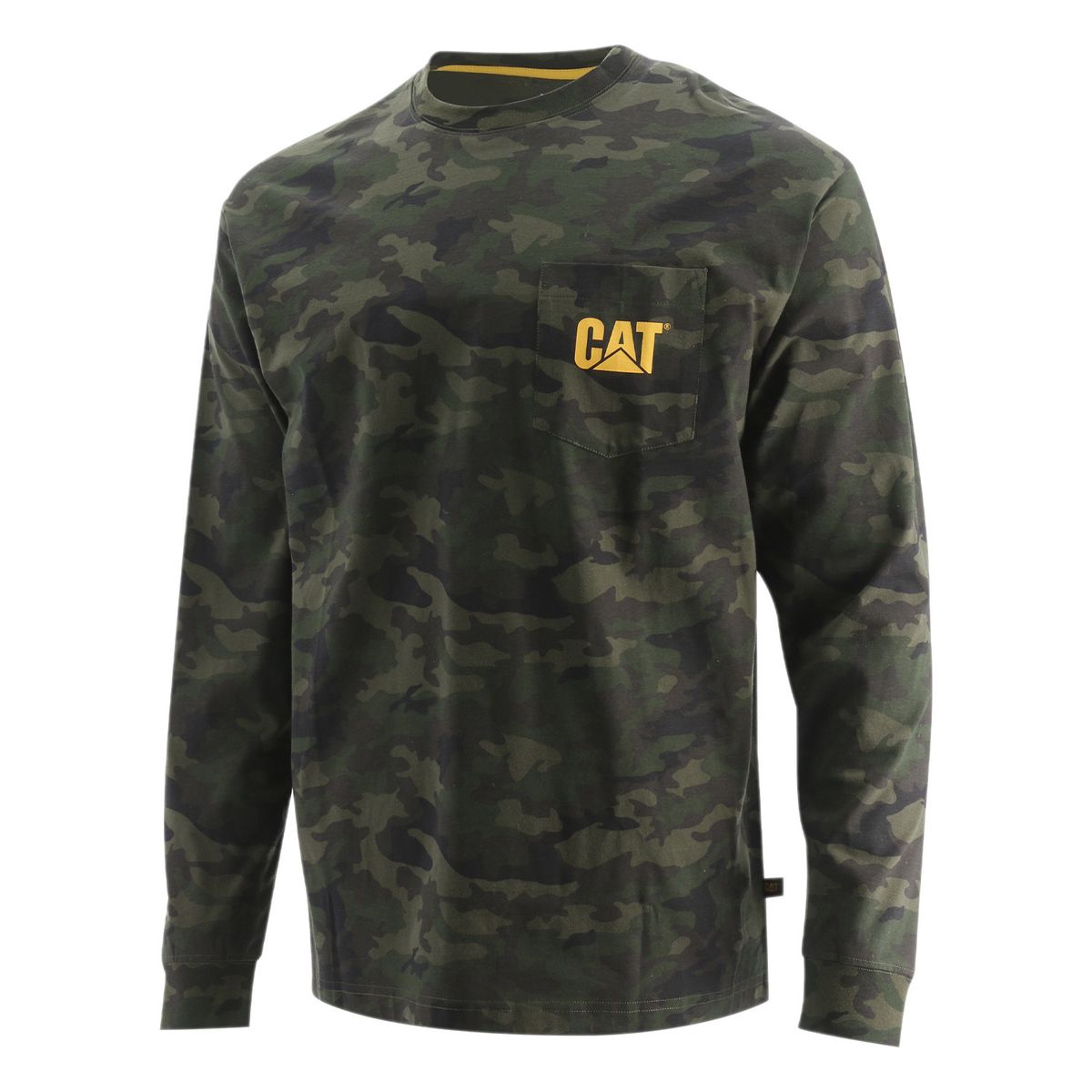CAT - Polera M/L Hombre Trademark Pocket L/S Militar CAT