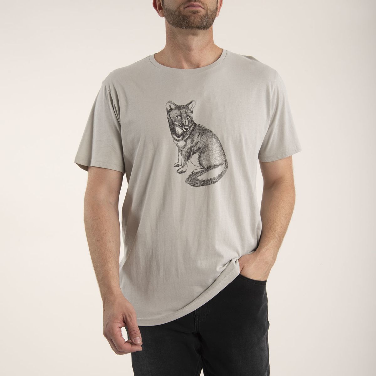 ROCKFORD - Polera Hombre Algodón Organic Gris ROCKFORD