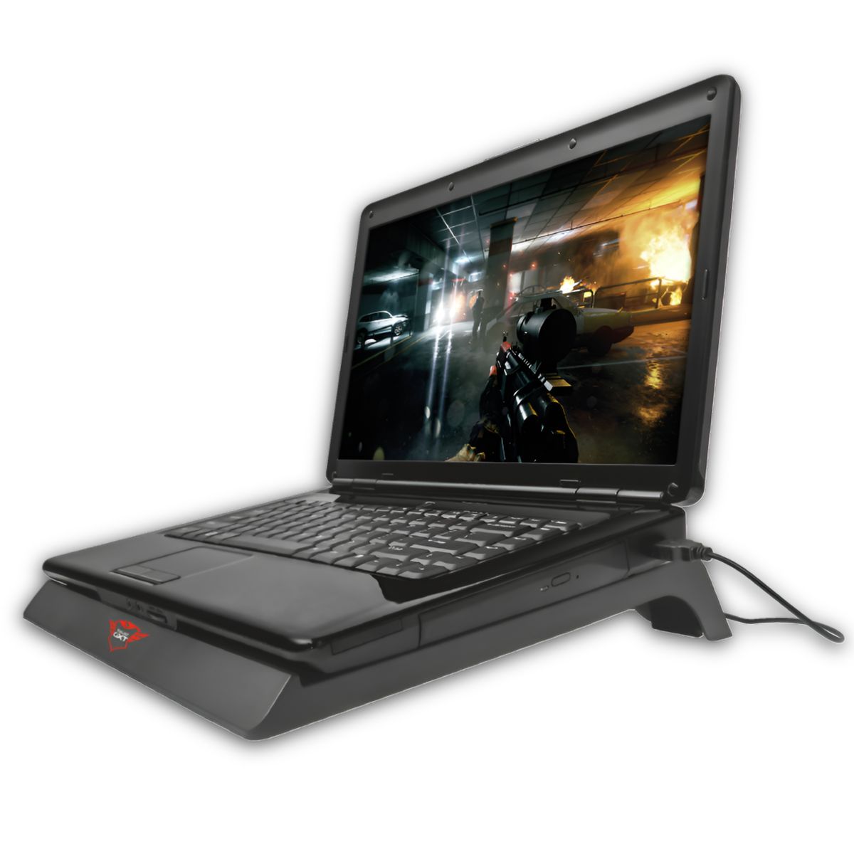 TRUST - Ventilador de Notebook Gamer Trust Kuzo Gxt 220 Retro Iluminado