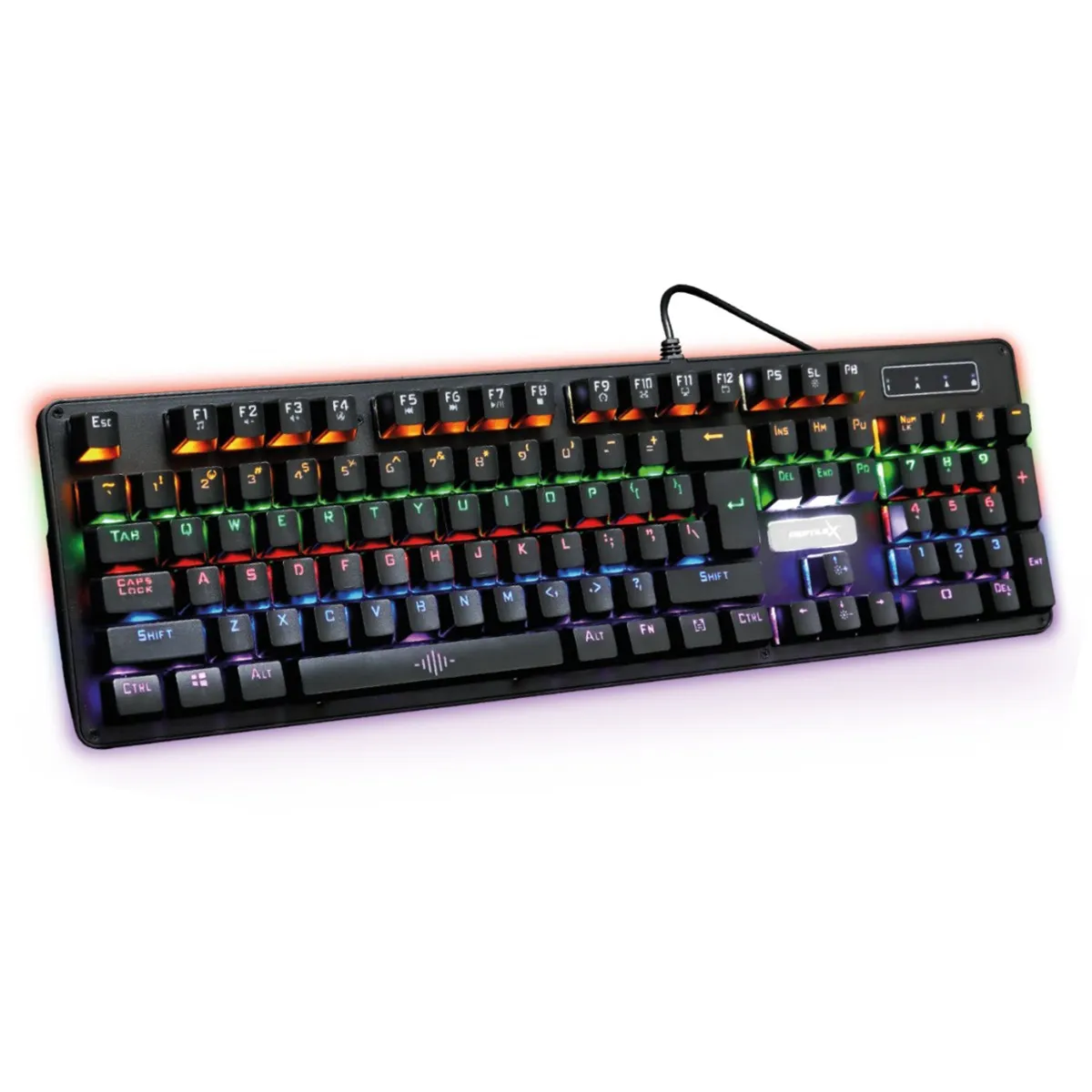 REPTILEX - Teclado Mecanico Reptilex FULL RGB  para PC PS X-BOX RX-0018 - Negro