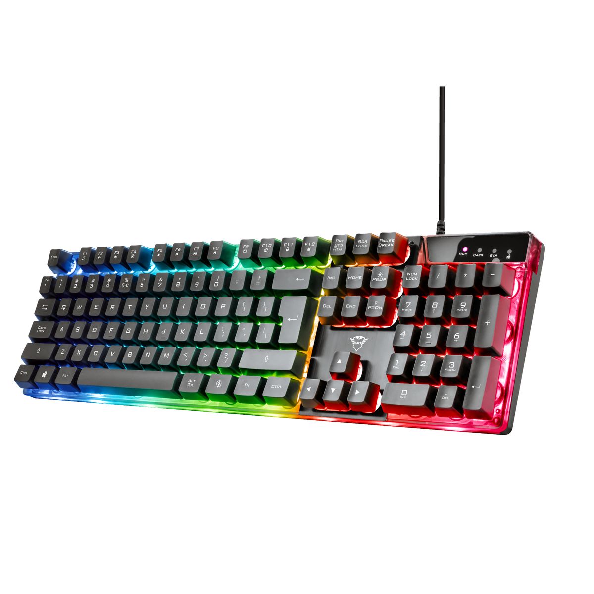 TRUST - Teclado Gamer Trust Azor Gxt 835 Rgb Full Anti Ghosting - Negro