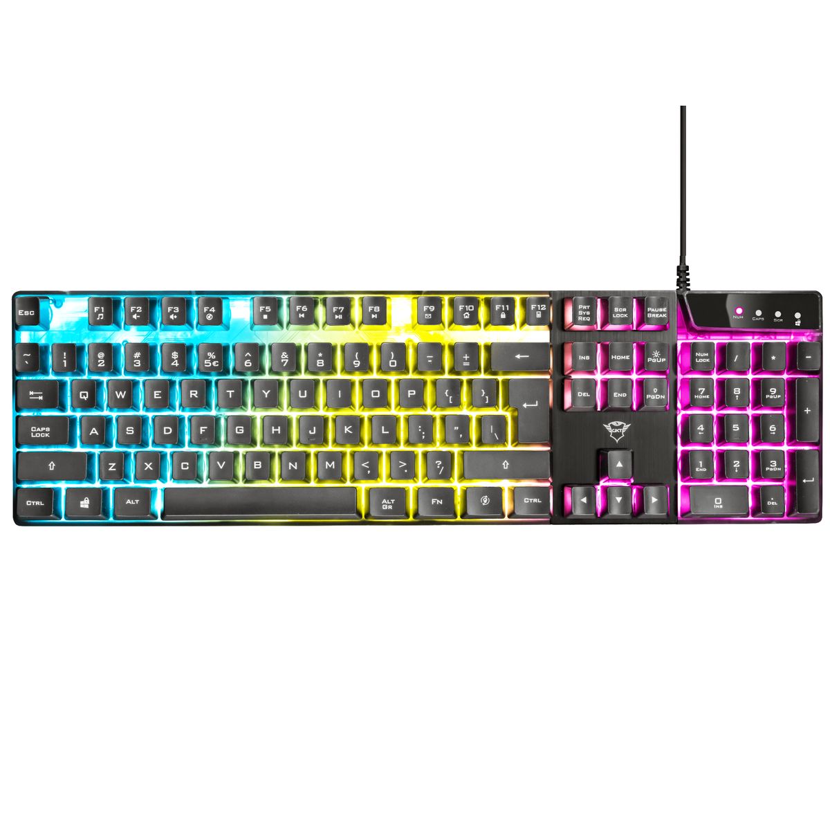 TRUST - Teclado Gamer Trust Azor Gxt 835 Rgb Full Anti Ghosting - Negro