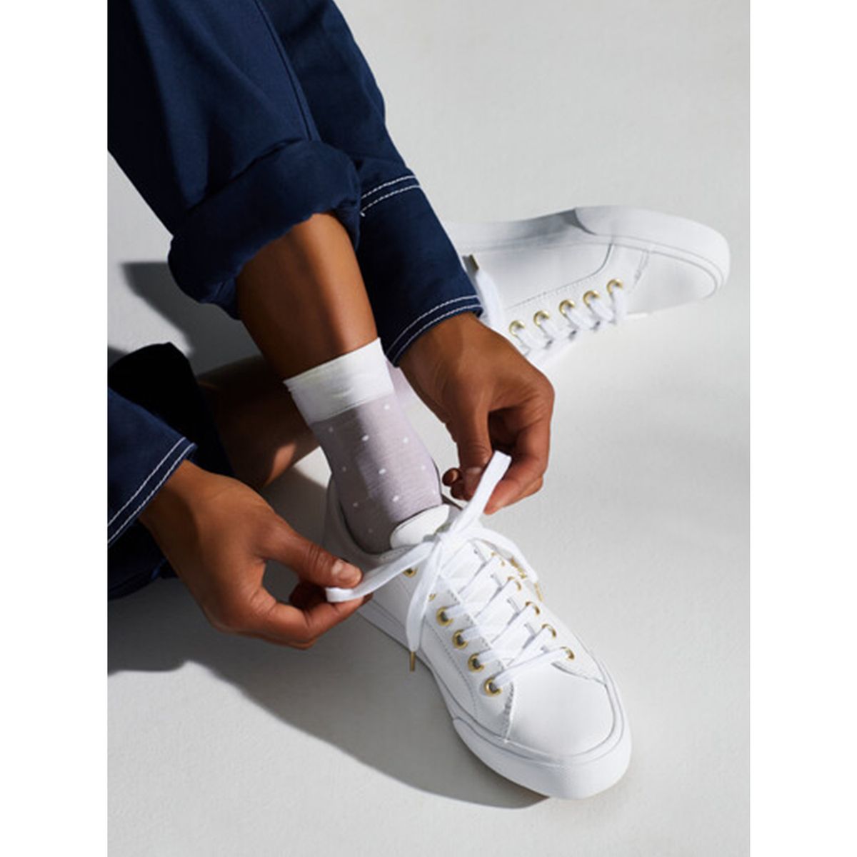 KEDS - Zapatilla Cuero Blanca Mujer Jump Kick KEDS