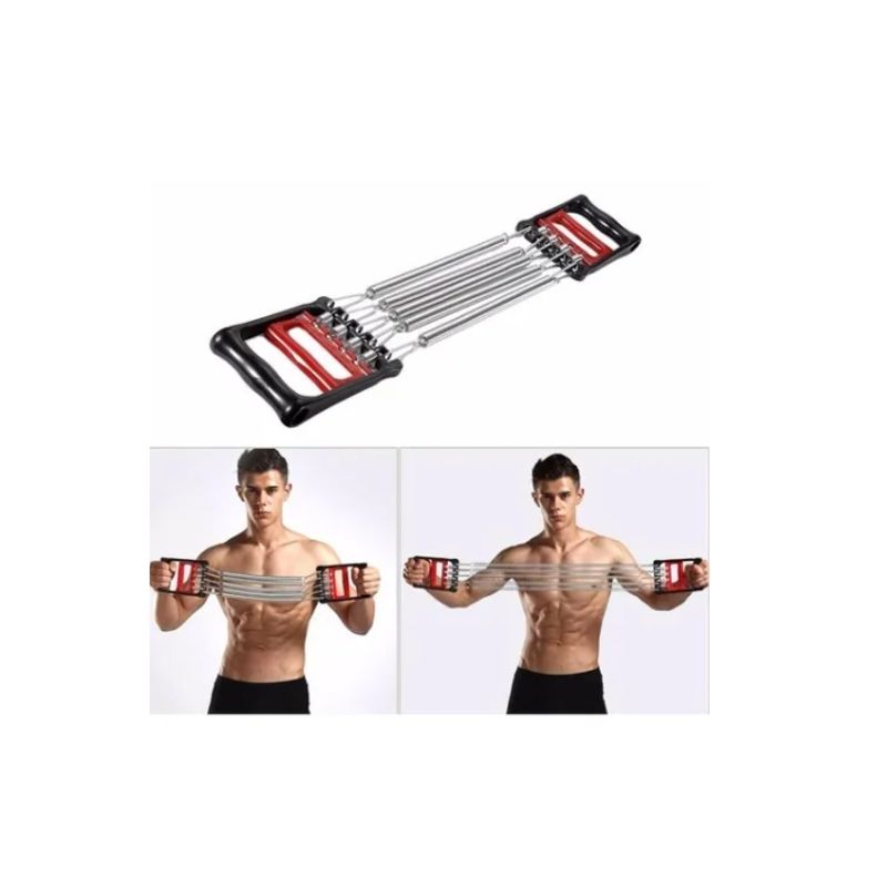 ESHOPANGIE - Extensor Con Manijas Pecho Brazos 5 Resortes Fitness