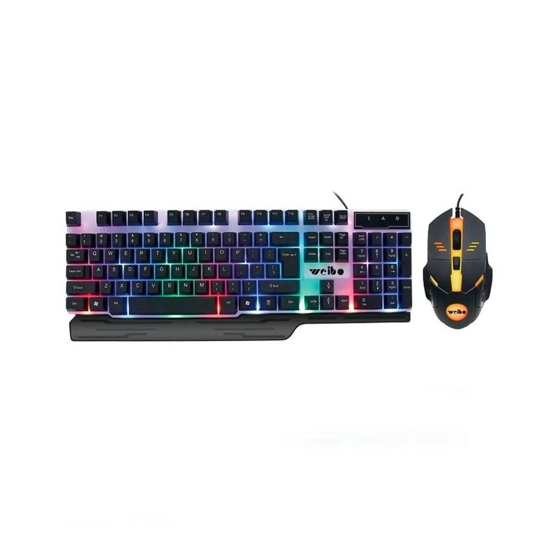 WEIBO - Mouse Y Teclado Gamer Weibo Wb-550 Rgb Sensacion Mecanica