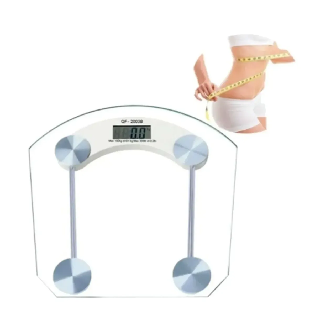 GENERICO - Balanza Pesa Digital Baño Vidrio Templado 180kg Pesa Baño