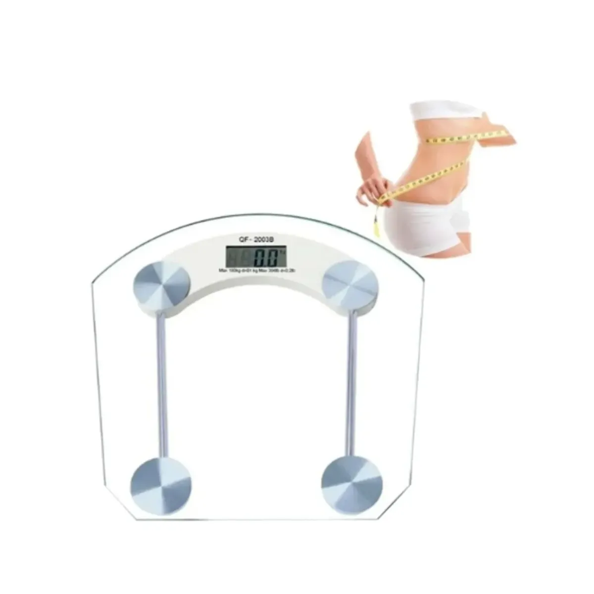 GENERICO - Balanza Pesa Digital Baño Vidrio Templado 180kg Pesa Baño