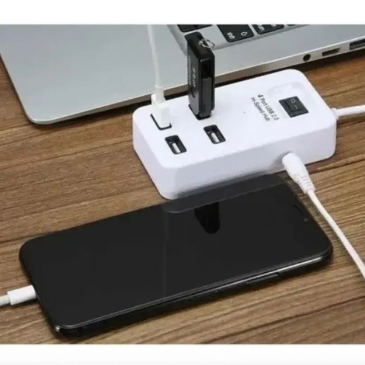 GENERICO - Multipuerto Usb 4 Puertos Usb2.0 Cargador Multi-puertos