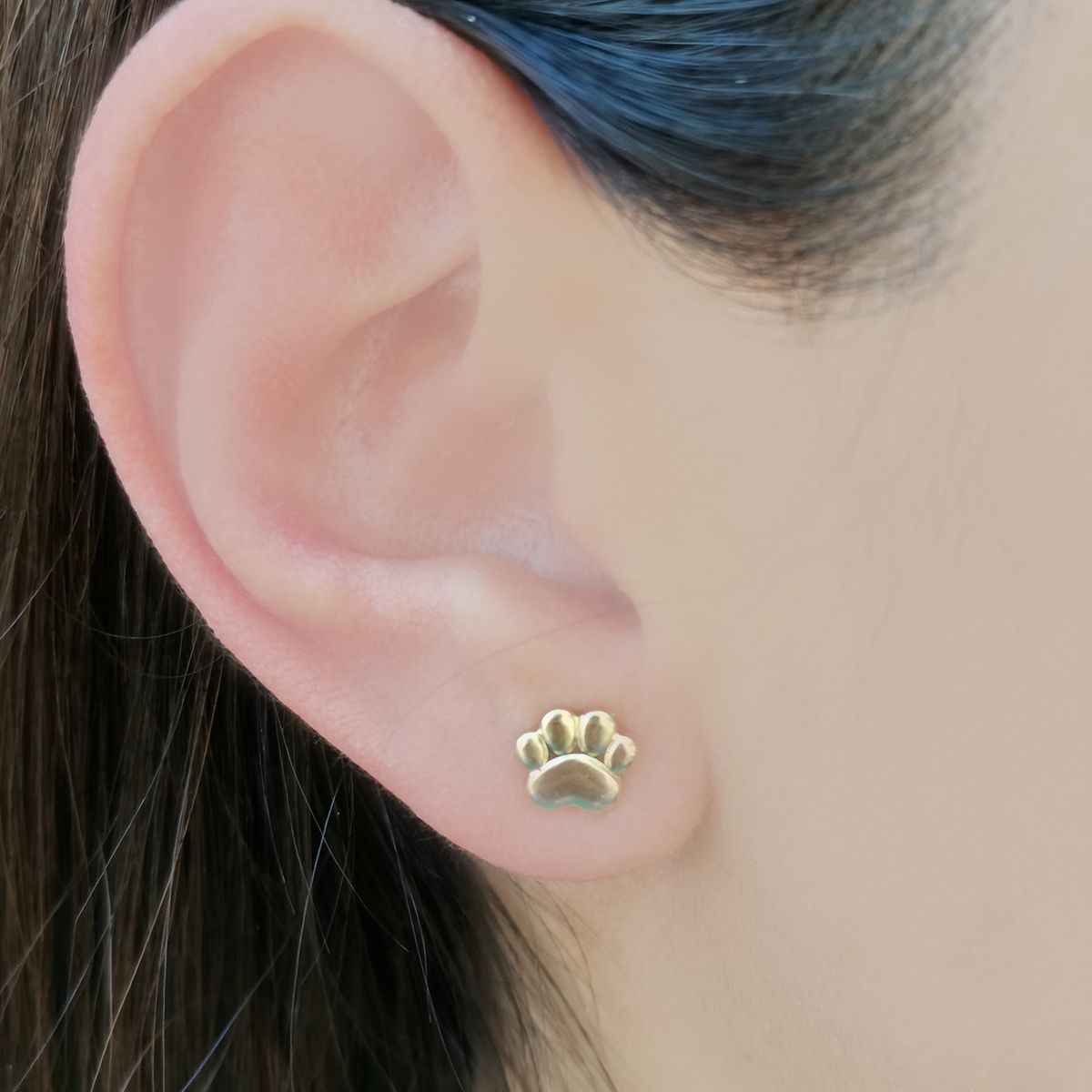 COGGIOLA - Aros Huella Perro Enchapado Oro 18K