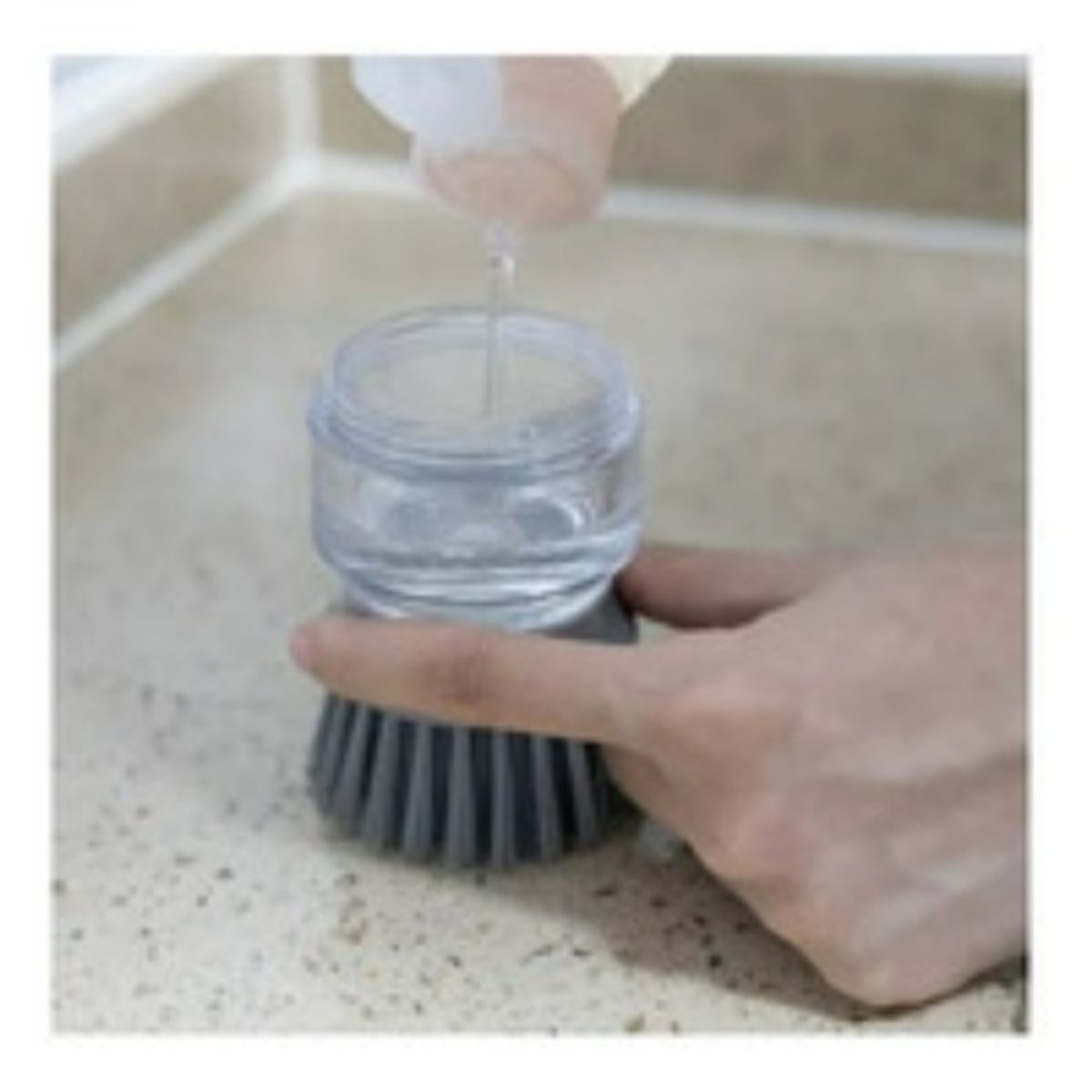 GENERICO - Cepillo dispensador jabon liquido lava loza lavaplatos