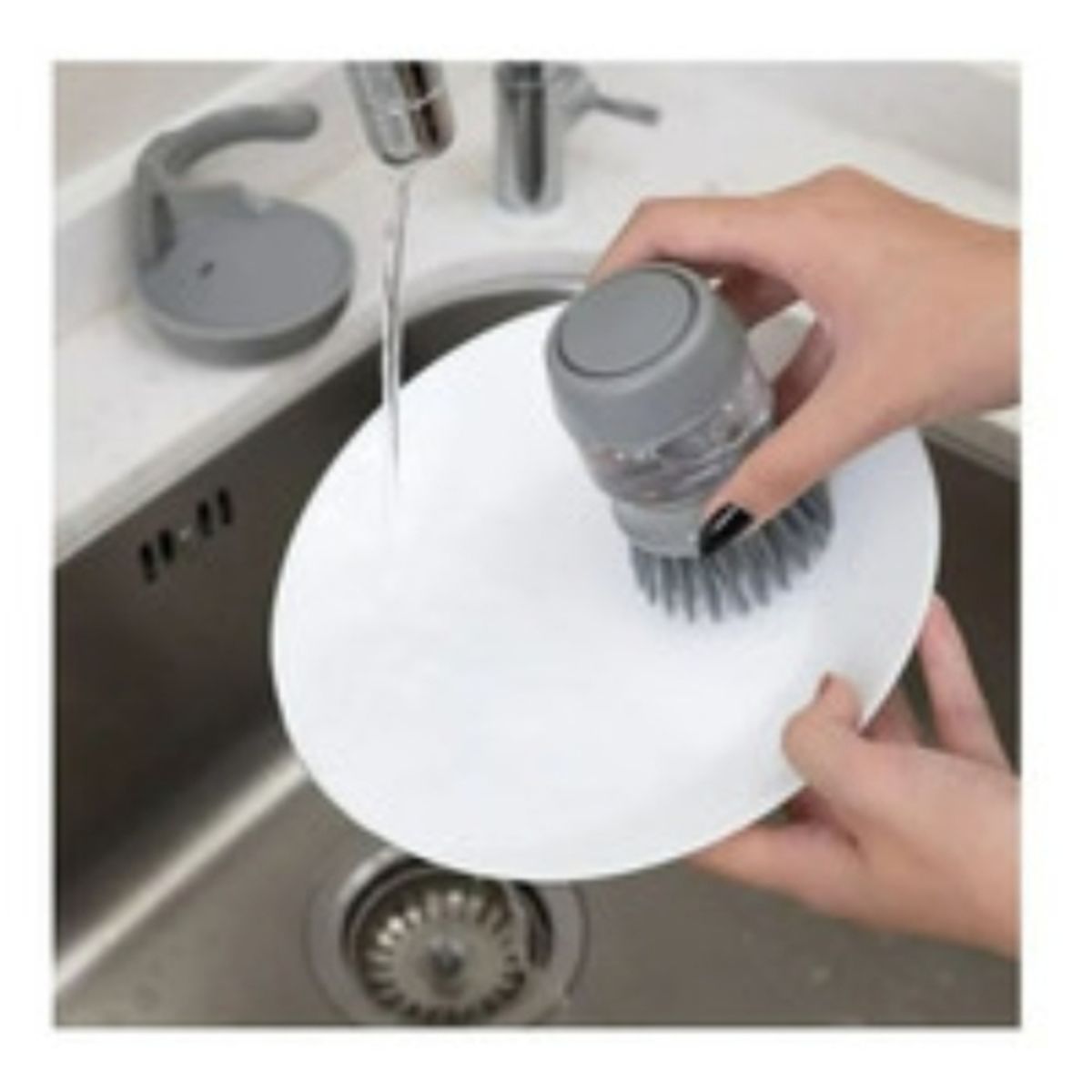 GENERICO - Cepillo dispensador jabon liquido lava loza lavaplatos