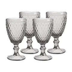 IDETEX - Set 4 Copas Vidrio Clasicas Tipo Murano