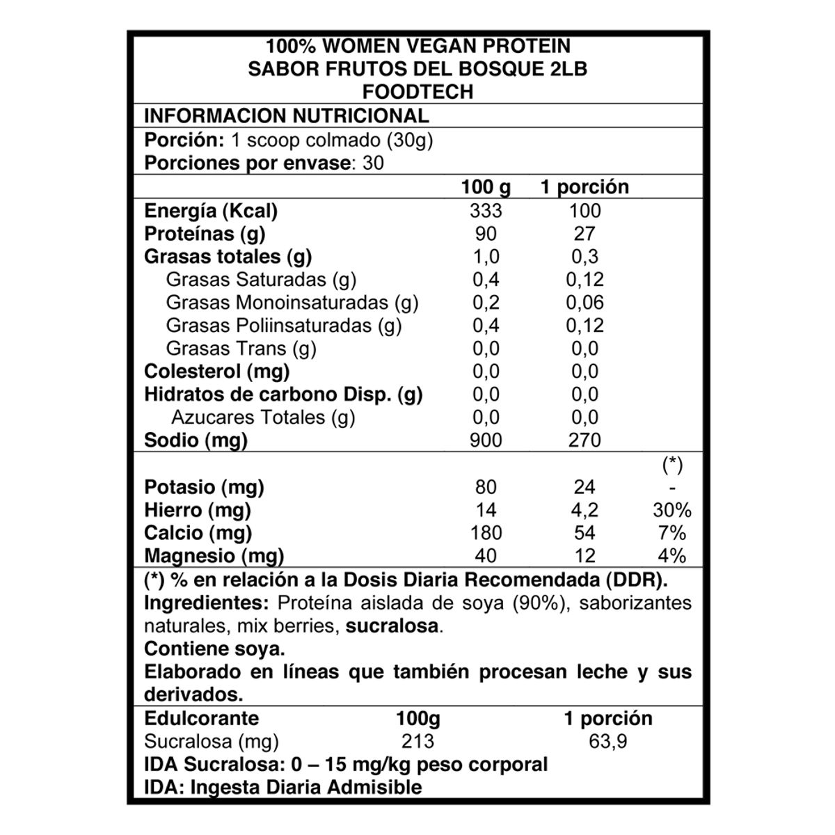 FOODTECH - Women Vegan Protein