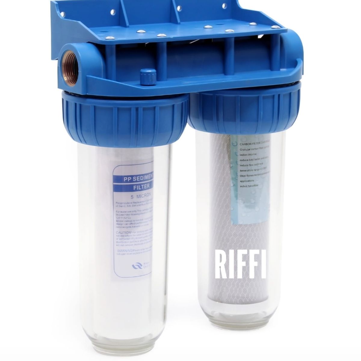 GENERICO - Filtro de agua anti sarro ablandador doble 10 x 2.5" - 2.75" carbón activo