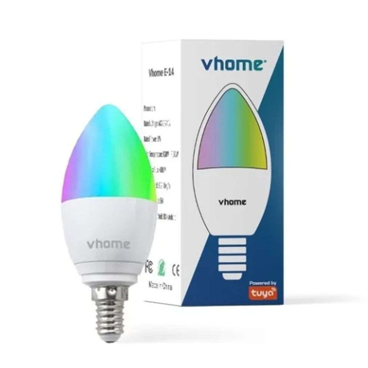 VHOME - Ampolleta E14 Wifi Vhome RGB Compatible Con Alexa Y Google Vshop