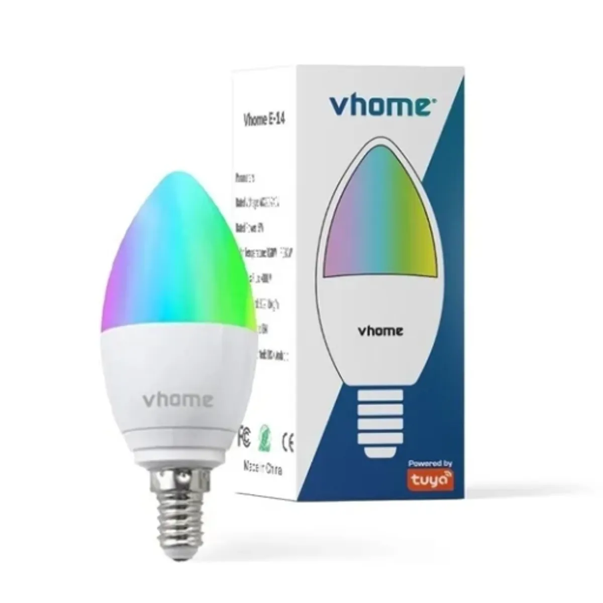 VHOME - Ampolleta E14 Wifi Vhome RGB Compatible Con Alexa Y Google Vshop