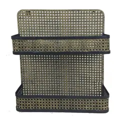 ML DESIGN - ORGANIZADOR REPISA 2 DIVISIONES NEGRO JUNCO