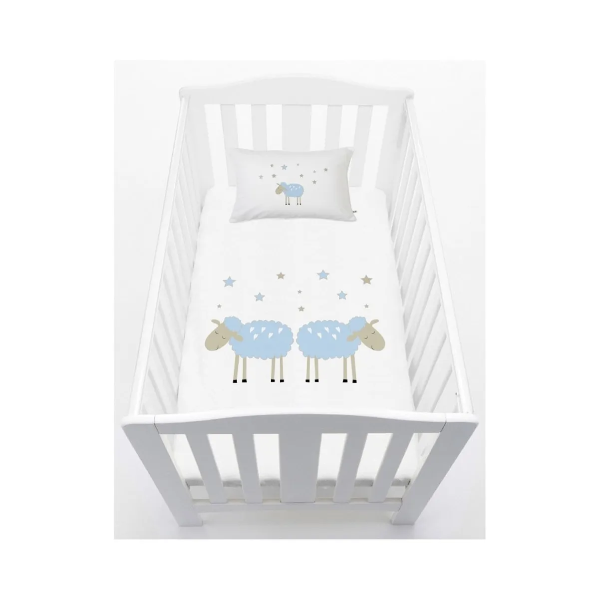 TUYO PRINT - Cubreplumón Moises Ovejita Celeste - Tuyo Print