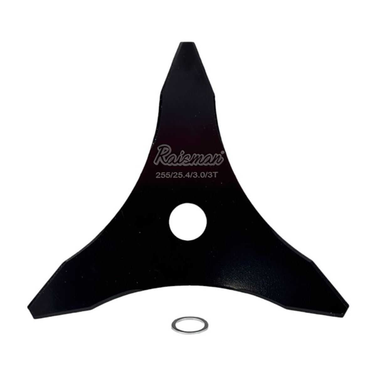 RAISMAN - CUCHILLO 3 PUNTAS RAISMAN® PARA DESBROZADORA Ø255MM 3MM ESPESOR 25.4MM (1") PERFORACION