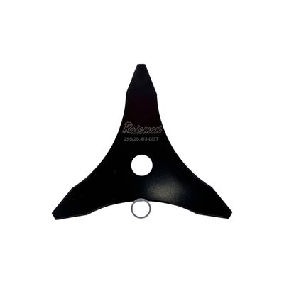 Imagen 2 del producto CUCHILLO 3 PUNTAS RAISMAN® PARA DESBROZADORA Ø255MM 3MM ESPESOR 25.4MM (1"") PERFORACION