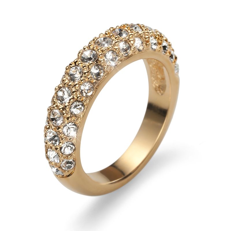 OLIVER WEBER - Anillo Classic dorado cristal S